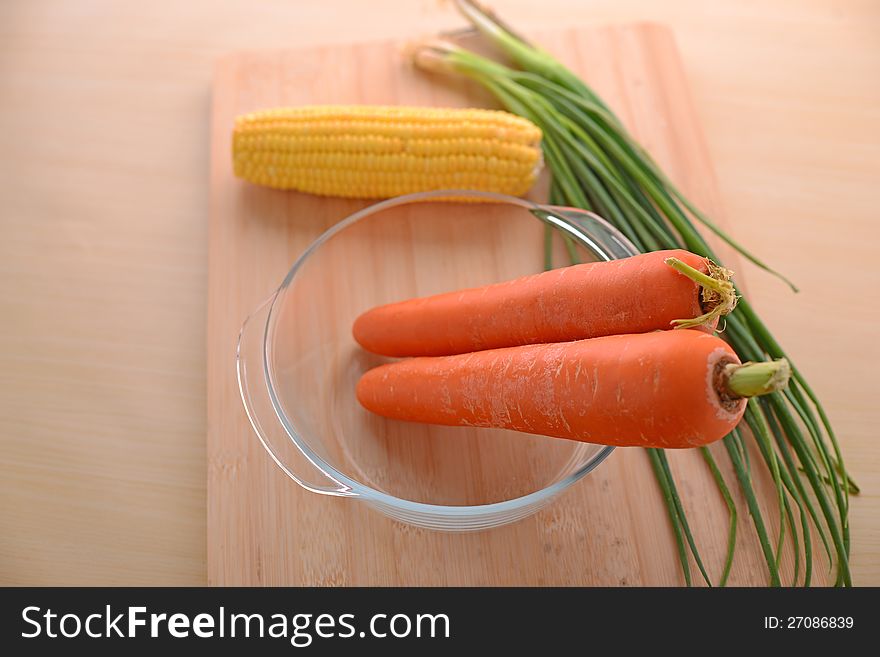 Healthy living with carrot and vegetables