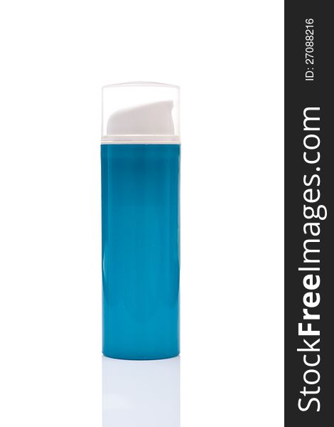 Blue blank bottle spray