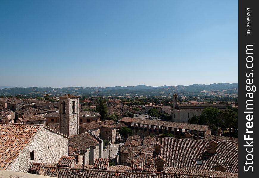 Medieval city Gubbio in Italy. Medieval city Gubbio in Italy