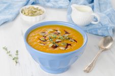 Pumpkin Soup With Pumpkin Oil And Seeds Royalty Free Stock Images Pumpkin Soup With Pumpkin Oil And Seeds Royalty Free Stock Images