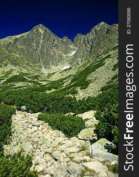 Lomnicky stit - peak in High Tatras mountains, Slovakia. Lomnicky stit - peak in High Tatras mountains, Slovakia