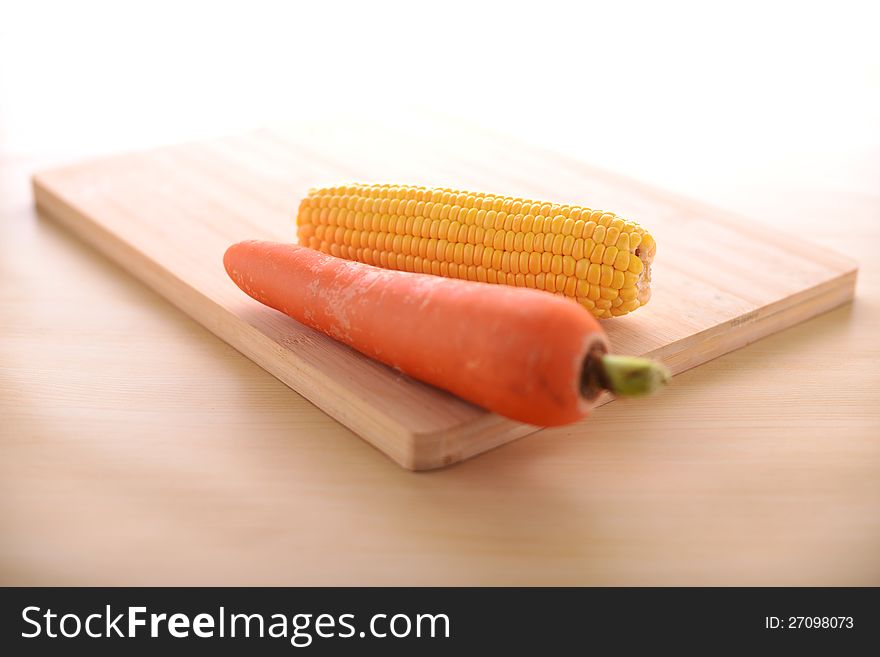 Healthy living with carrot and corn