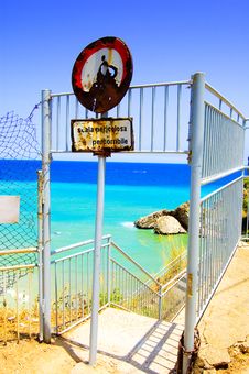 Italian Beach Sign Royalty Free Stock Image