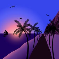 Beautiful Summernight At The B Royalty Free Stock Image Beautiful Summernight At The B Royalty Free Stock Image