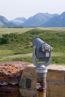 Telescope Overlooking Mountain Stock Photography Telescope Overlooking Mountain Stock Photography