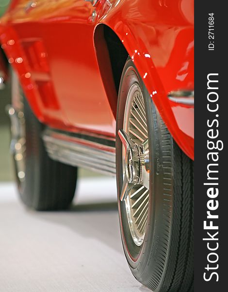 Close up of the wheels of a classic car. Close up of the wheels of a classic car