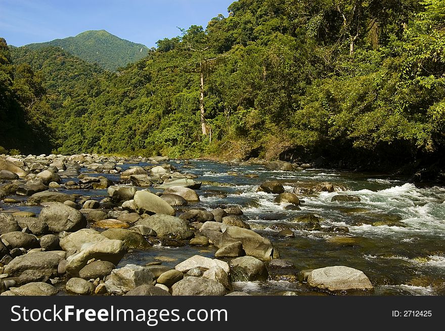 Part of the Sierra Madre river in Luzon, Philippines