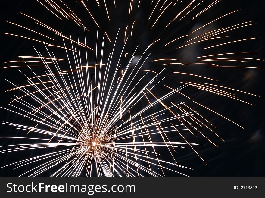 An image of exploding fireworks