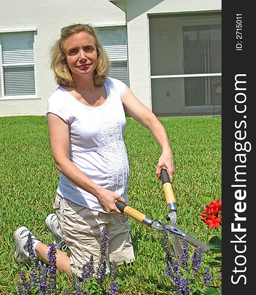 Expectant Mother Gardening