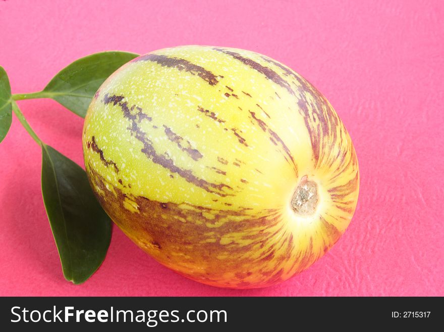 Melon from Southamerica on pink background