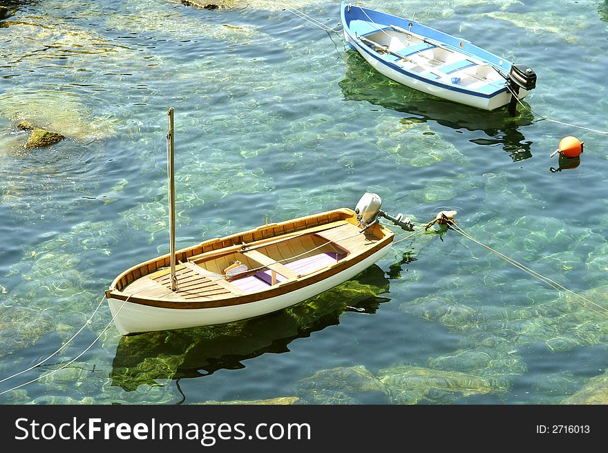 Fishing boats in italian seaside