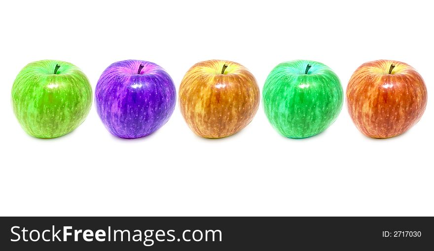 Set Of Coloroful Apples