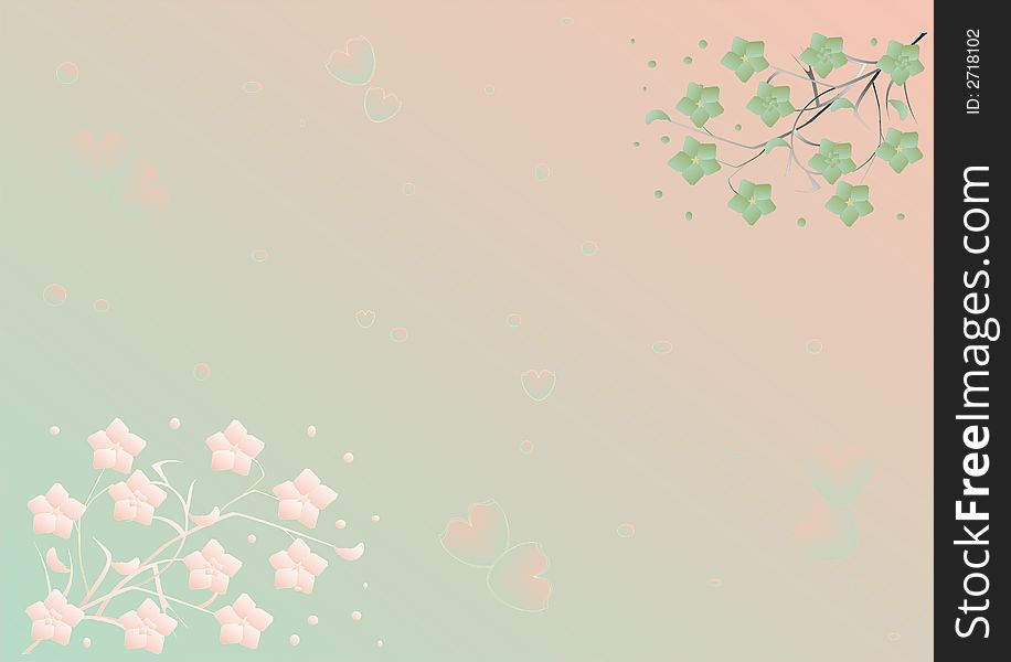 Pink And Green Decoration