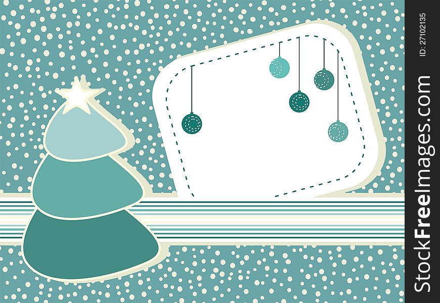 Christmas snow background, vector illustration