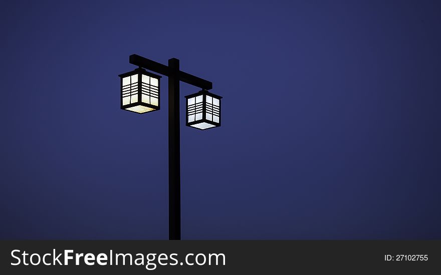 Lamps at a public park.
