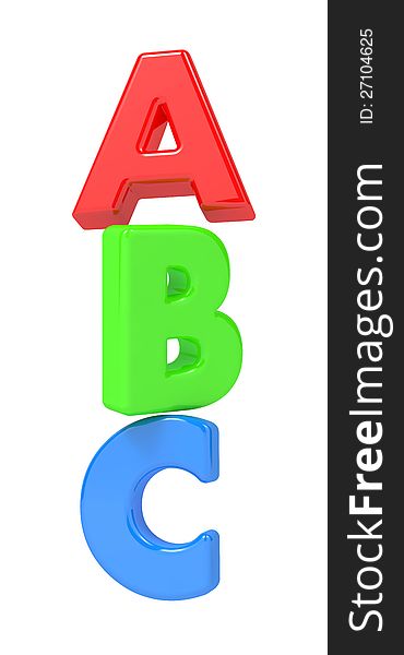 ABC Letters Isolated on White.