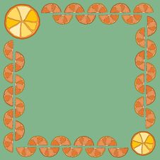 Frame Made Of Orange Slices Stock Images