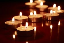 Candles On Dark Royalty Free Stock Photos