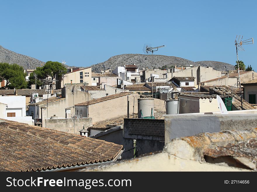 City â€‹â€‹street Alcudia, Mallorca, Spain, Europe. City â€‹â€‹street Alcudia, Mallorca, Spain, Europe