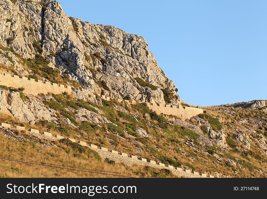 The landscape on the island