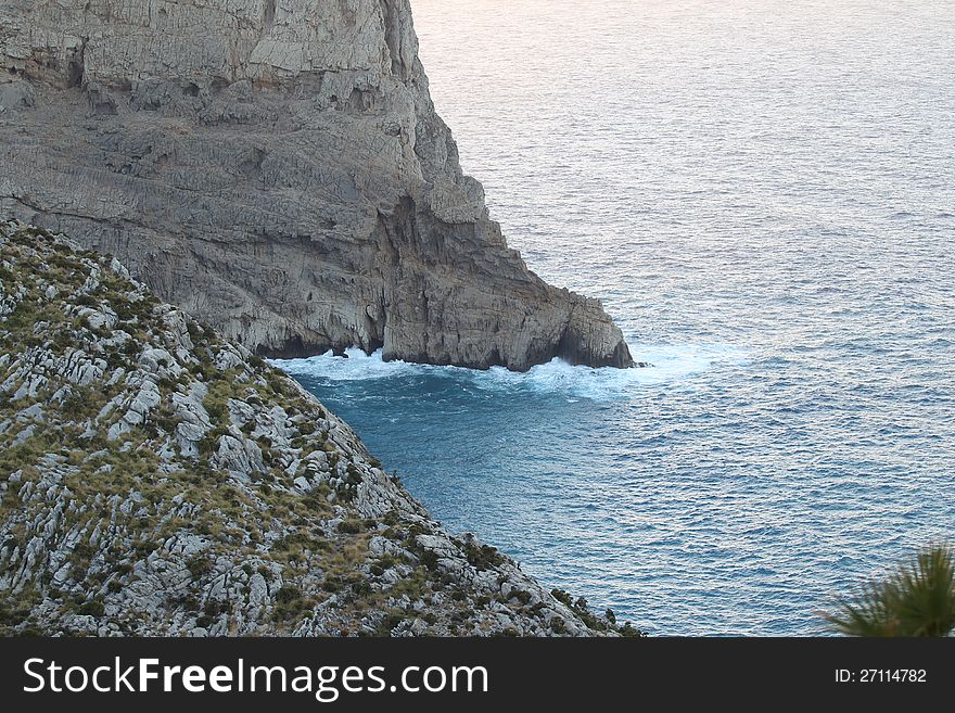 The seascape on the island of Mallorca, Spain