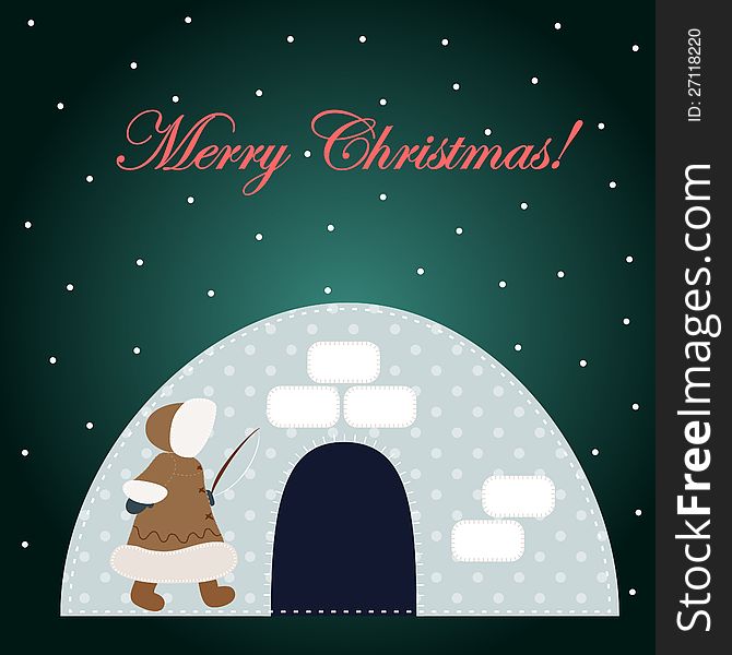 Chukchi and his igloo for your Christmas