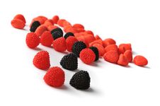 Assortment Of Black And Red Candies Royalty Free Stock Image
