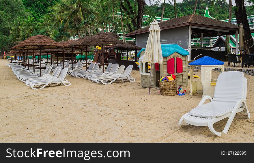 Many of chair deck are available on the beach, Phuket. Many of chair deck are available on the beach, Phuket