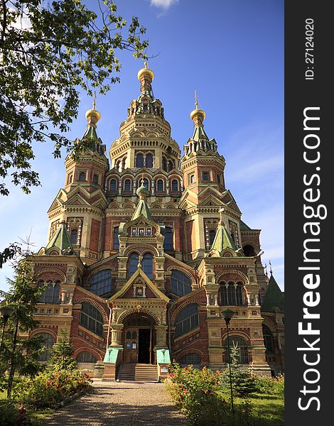 The old church of Peter and Paul, Peterhof. The old church of Peter and Paul, Peterhof