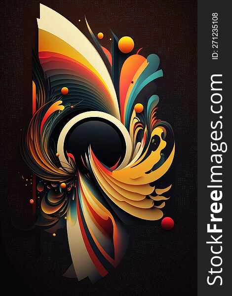 Colorful abstract background, art design, line colors