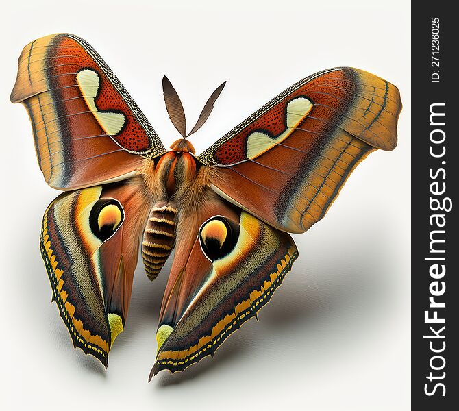 Atlas moth attacus atlas butterfly