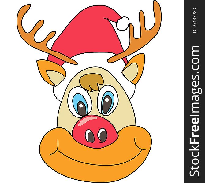 Reindeer Christmas cartoon