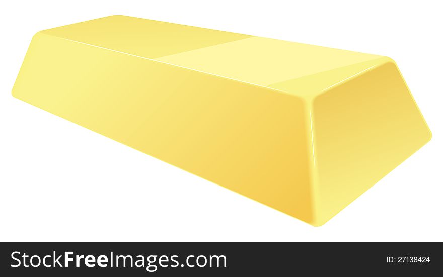Gold bullion isolated illustration  EPS 8