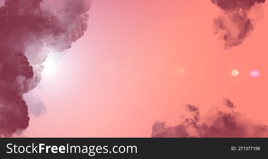 Dark Cloud And Sun Wallpaper In Orange Sky