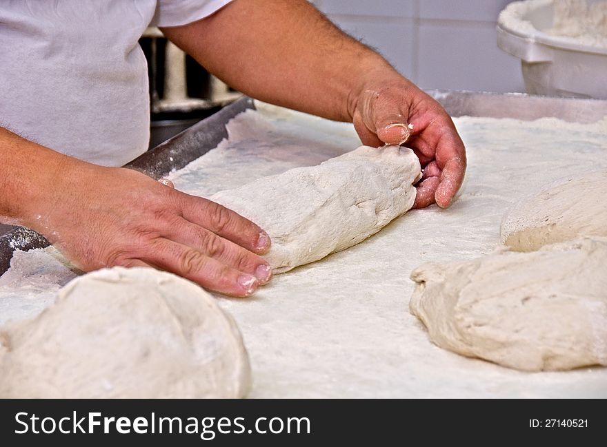 Hands making bread or pizza pasta. Hands making bread or pizza pasta