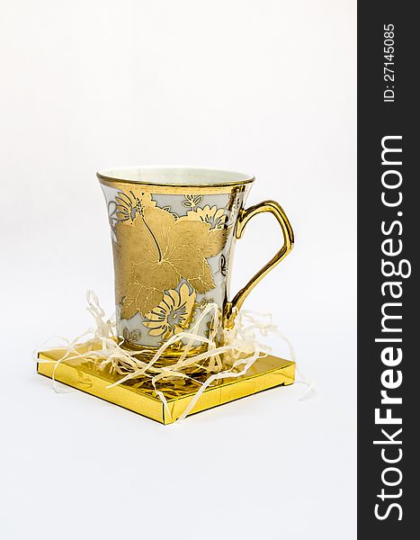Gold Glass  on white is used for gift or VIP ceremony only