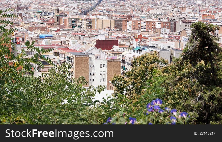 Barcelona view from a high point