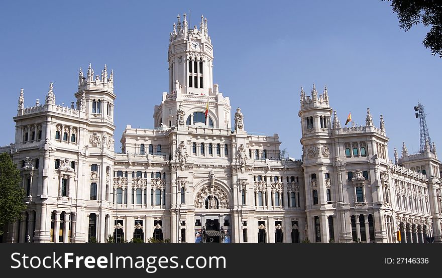 Goverment Mayor white palace in Madrid, Spain. Goverment Mayor white palace in Madrid, Spain