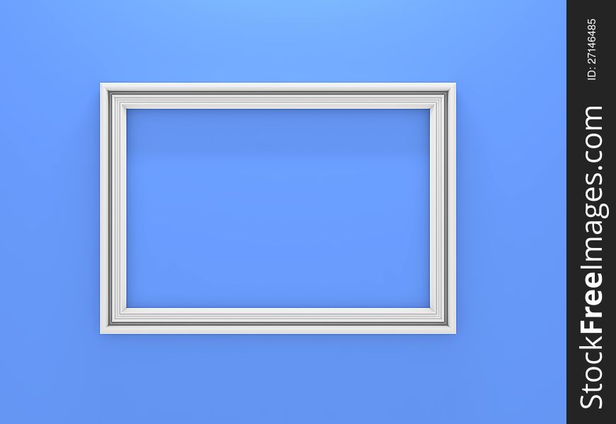 White photo frame. Isolateoited on White Background.