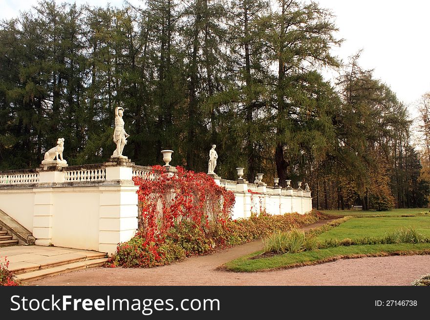 Terrace of the eighteenth century Russian estate. Terrace of the eighteenth century Russian estate