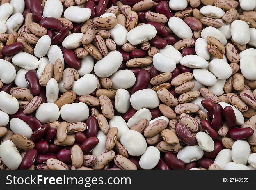 Close up shot of some different type of beans.