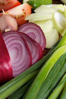 Onion And Vegetables Stock Images