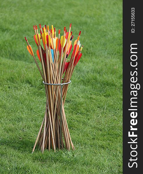 A Collection of Colourful Arrows for Archery Use. A Collection of Colourful Arrows for Archery Use.