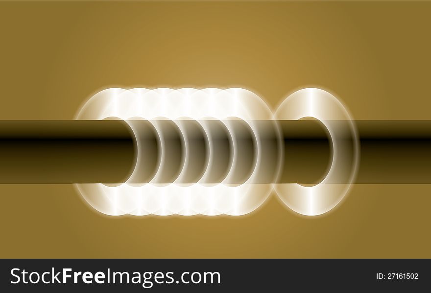 Dark tube with transparent wheels