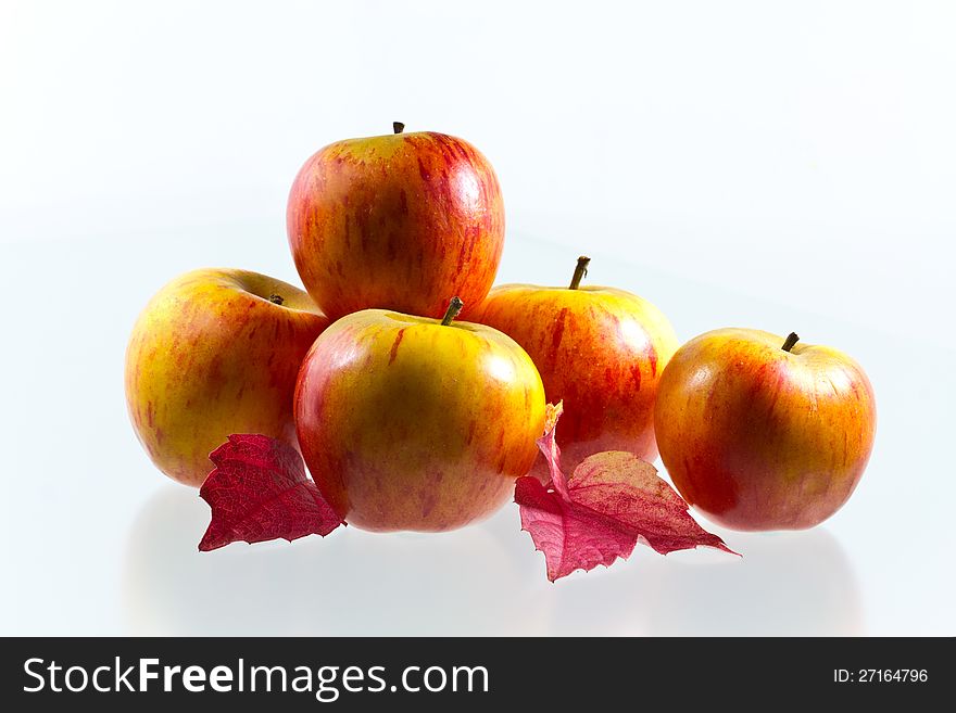 Apples With Wine Leaves