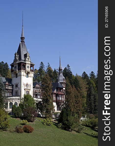 Exterior of palace from romania europe in fall season

peles castle is public domain. Exterior of palace from romania europe in fall season

peles castle is public domain
