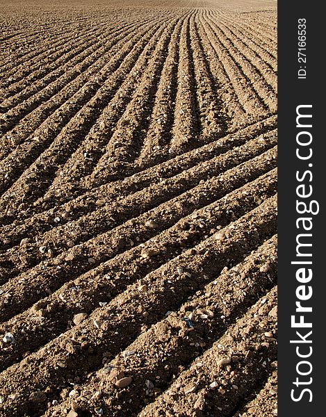 Ploughed field in Tewin, Hertfordshire, England, Autumn 2012. Ploughed field in Tewin, Hertfordshire, England, Autumn 2012