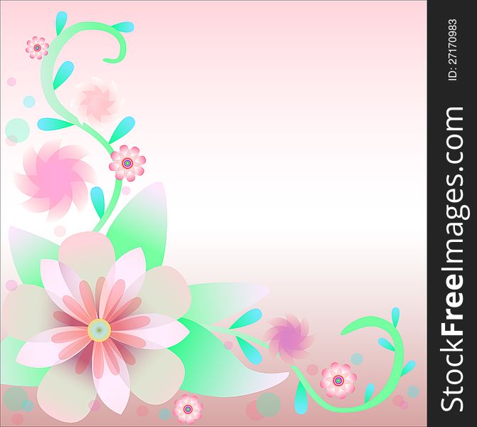 Background with summer abstract flowers. Background with summer abstract flowers