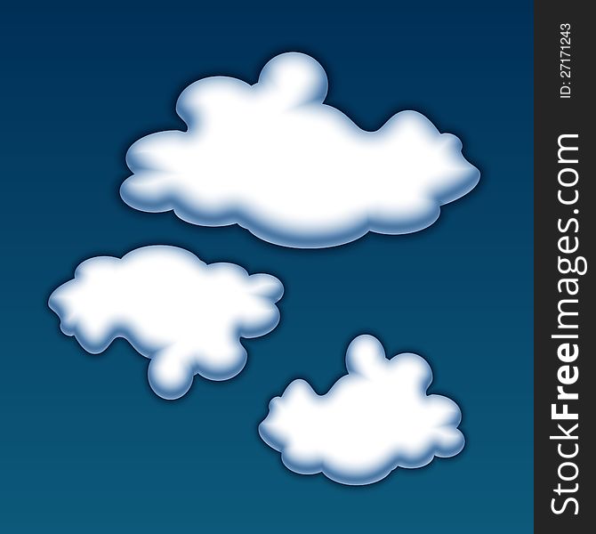 Vector clouds. Element for your design. Eps 10