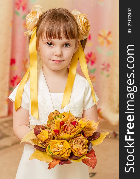 Little Girl With Bouquet